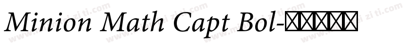Minion Math Capt Bol字体转换